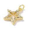 Rack Plating Brass Micro Pave Cubic Zirconia Pendants KK-Z039-23G-2