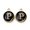 Golden Plated Alloy Charms LS-ENAM-S118-02P-1