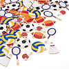 60Pcs 6 Styles Alloy Enamel Pendants ENAM-TA0002-96-3