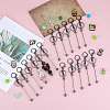 16Pcs Alloy Bar Beadable Keychain for Jewelry Making DIY Crafts KEYC-SZ0001-16B-6