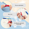 60Pcs 6 Colors Plastic Pencil Grips for Kids AJEW-GA0006-56-3