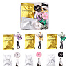 6 Sets 2 Style Zinc Alloy with Rhinestones Car Perfume Decoration Set DIY-BT0001-24-2