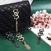 4Sets 2 Colors Double Letter S Alloy Tassels Style Bag Lock Decorations Accessories FIND-WR0003-63-2
