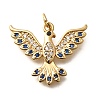 Brass Micro Pave Cubic Zirconia Pendants KK-B128-12G-01-1