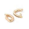 Brass Micro Pave Cubic Zirconia Fold Over Clasps KK-D360-12G-2