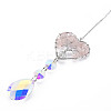 Natural Rose Quartz Big Pendants X-G-N333-008C-3