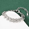 304 Stainless Steel Link Chain Bracelets for Women BJEW-C113-01P-3