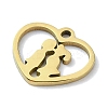 304 Stainless Steel Charms STAS-C097-38C-G-2