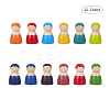 Rainbow Wooden Peg Dolls WOOD-WH0098-53-3