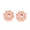 Alloy Daisy Spacer Beads LS-TIBEB-S039-064RG-RS-1