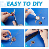 9Pcs Brass Chain Pendant Decoration and Stainless Steel Brooches HJEW-GA00052-02-3