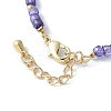 Faceted Rondelle Cubic Zirconia Beaded Bracelet Making KK-F892-25G-3