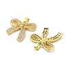 Rack Plating Brass Micro Pave Clear Cubic Zirconia Pendants KK-A205-03G-2