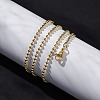 Rack Plating Brass Ball Chain Necklaces for Women NJEW-A035-04G-01-2