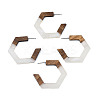 Hexagon Half Hoop Earrings for Women EJEW-N017-006C-1