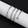 3mm Rack Plating Brass Rope Chain Necklaces for Women Men MAK-L044-29P-2