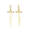 Brass Micro Pave Clear Cubic Zirconia Pendants CU-CBAD306-20G-1