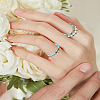 3Pcs Acrylic & Plastic Pearl Finger Rings Set RJEW-LP0003-59A-1