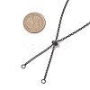 304 Stainless Steel Cable Chain & Curb Chain Slider Necklace Making AJEW-JB01534-2