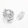 Hollow Flower Rack Plating Brass Micro Pave Cubic Zirconia Box Clasps KK-L141-14P-NR-3