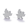 Tarnish Resistant Autumn Theme Unisex 304 Stainless Steel Stud Earrings EJEW-E254-10P-1
