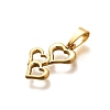 304 Stainless Steel Pendants STAS-B079-02G-08-2