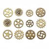 Metal Alloy Steampunk Gear Charms Connectors Cog Pendants TIBEP-X0021-01AB-FF-1