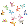 120Pcs 12 Colors Butterfly Resin Cabochon MRMJ-FH0001-44-1