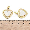 Brass Micro Pave Clear Cubic Zirconia Pendants KK-L213-012G-3