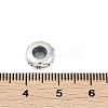 925 Sterling Silver Colorful Cubic Zirconia European Beads STER-R005-01AS-03-3