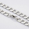 Tarnish Resistant Trendy Unisex 304 Stainless Steel Curb Chain Twisted Chain Necklaces STAS-E063-04-1
