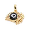 Brass Micro Pave Cubic Zirconia Pendants ZIRC-F136-09G-01-1