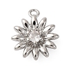 Brass Pave Clear Cubic Zirconia Charms LS-KK-V016-18P-1