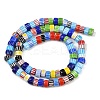 Handmade Millefiori Glass Column Beads Strands LA-CBA6DF7-01-2