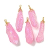 Electroplated Raw Rough Natural Quartz Crystal Big Pendants G-A229-02G-05-1