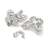 Brass with Cubic Zirconia Fold Over Clasps KK-P271-14P-2