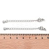 Brass with Cubic Zirconia Chain Extender KK-B102-41P-4
