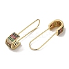 Brass Micro Pave Cubic Zirconia Hoop Earrings for Women EJEW-C097-26G-02-2