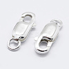925 Sterling Silver Lobster Claw Clasps X-STER-K167-075F-S-1