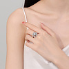 Star Rotatable Cuff Rings for Women RJEW-S402-10G-3