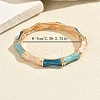 Vintage Zinc Alloy Enamel Bamboo Hinged Cuff Bangles for Women BF0651-1-2