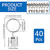 40Pcs Round Ring Iron Hook Hangers Curtain FIND-SP0003-46A-P-2