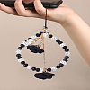 1Pc Crystal Flower Charm Moblie Straps AJEW-LP0005-01B-3