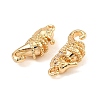 Brass Micro Pave Cubic Zirconia Charms KK-C155-23G-2