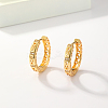 Brass Clear Cubic Zirconia Hoop Earrings BG2697-1
