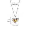 Duo Tone 304 Stainless Steel Pendant Necklaces WG7CB52-04-1