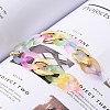 Handmade Spray Painted Acrylic Curb Chain AJEW-JB00747-4