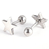 Tarnish Resistant 201 Stainless Steel Barbell Cartilage Earrings EJEW-R147-08-3