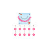 10Pcs 10 Style Number 0~9 Acrylic Charms Locking Stitch Markers HJEW-AB00651-7