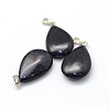Teardrop Synthetic Blue Goldstone Pendants G-Q368-05-2
